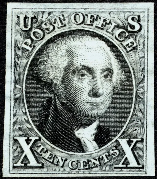 Framed Print : 10c Washington reproduction single, 1875. Creator: Unknown Framed Print : 10c Washington reproduction single, 1875. Creator: Unknown