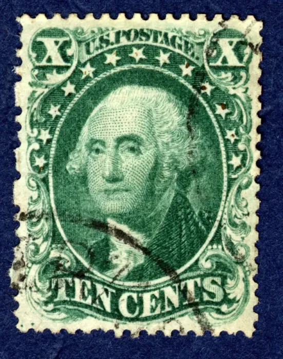 Framed Print : 10c Washington type I single, 1857. Creator: Toppan, Carpenter & Company Framed Print : 10c Washington type I single, 1857. Creator: Toppan, Carpenter & Company