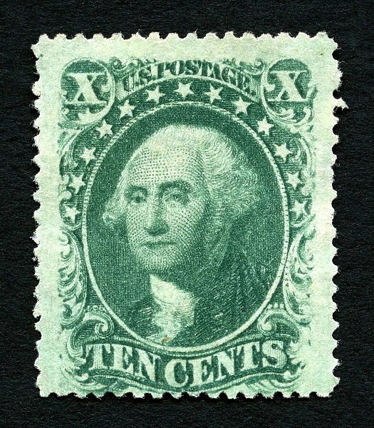 10c Washington type V single, 1859. Creator: Unknown