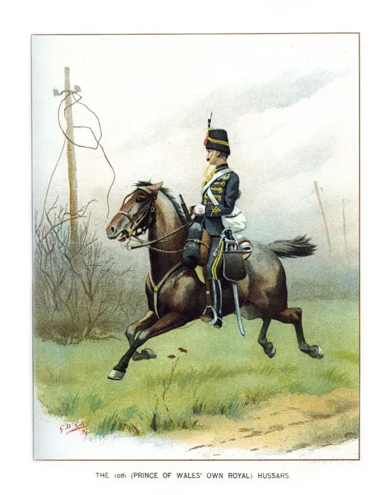 Framed Print : The 10th (Prince of Wales Own Royal) Hussars, c1890. Artist: Geoffrey Douglas Giles Framed Print : The 10th (Prince of Wales Own Royal) Hussars, c1890. Artist: Geoffrey Douglas Giles