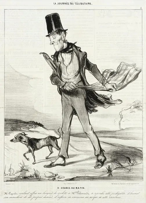 Framed Print : 11 heures du matin, 1839. Creator: Honore Daumier Framed Print : 11 heures du matin, 1839. Creator: Honore Daumier