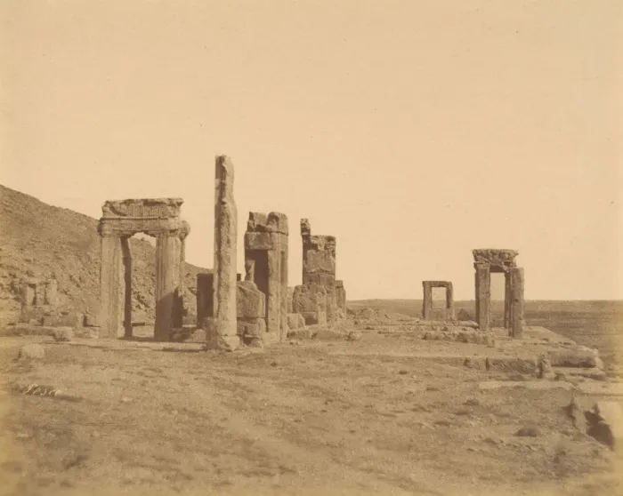 Framed Print : (12) [Persepolis, (W: before restoration), 1840s-60s. Creator: Luigi Pesce Framed Print : (12) [Persepolis, (W: before restoration), 1840s-60s. Creator: Luigi Pesce