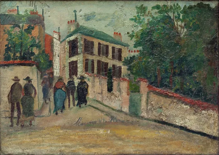Framed Print : 12 rue Cortot, Montmartre, 1921. Creator: Maurice Utrillo