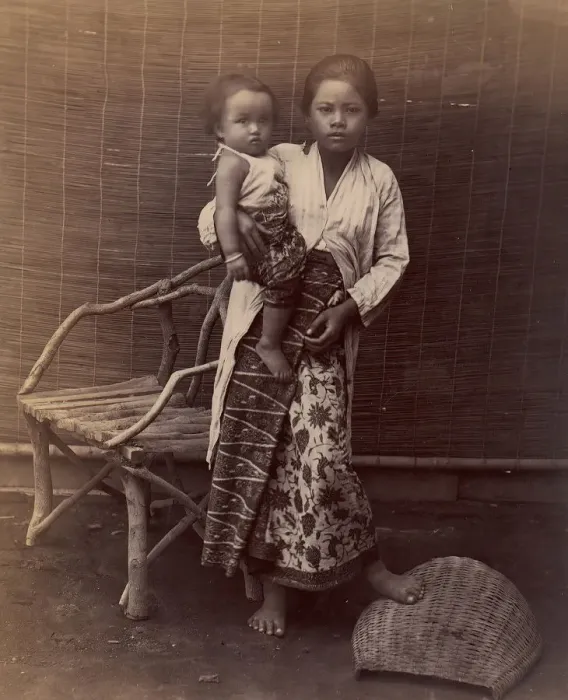 Framed Print : 12 Year Old Mother, Malay, Batavia, 1860s-70s. Creator: Unknown Framed Print : 12 Year Old Mother, Malay, Batavia, 1860s-70s. Creator: Unknown