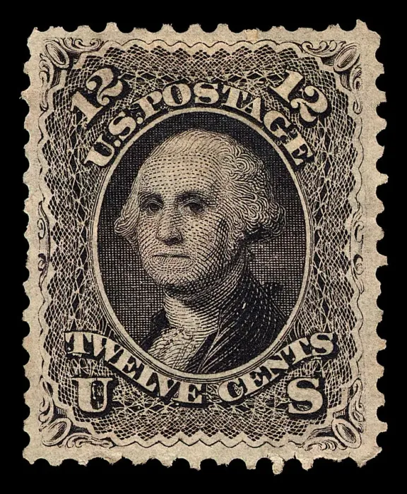 Framed Print : 12c Washington single, 1861. Creator: National Bank Note Company Framed Print : 12c Washington single, 1861. Creator: National Bank Note Company