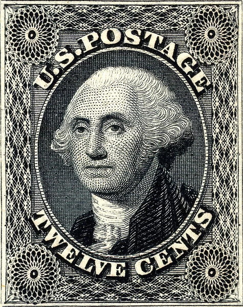 12c Washington trial color card proof, 1881. Creator: American Bank Note Company