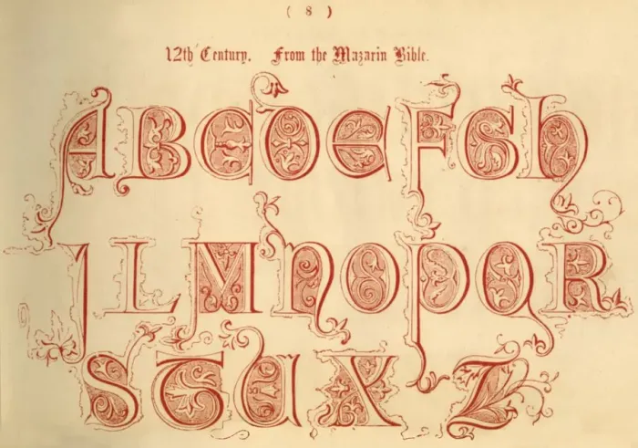 Framed Print : 12th Century. From the Mazarin Bible, 1862 Framed Print : 12th Century. From the Mazarin Bible, 1862