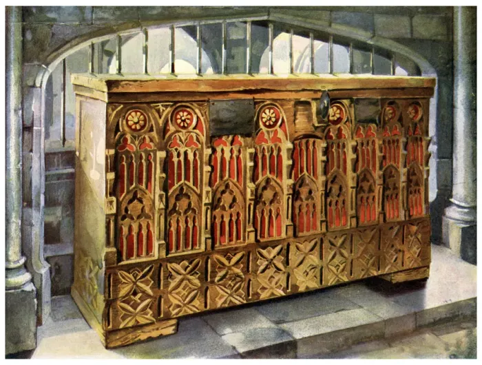 Framed Print : 14th century buttressed coffer, 1910. Artist: Edwin Foley Framed Print : 14th century buttressed coffer, 1910. Artist: Edwin Foley