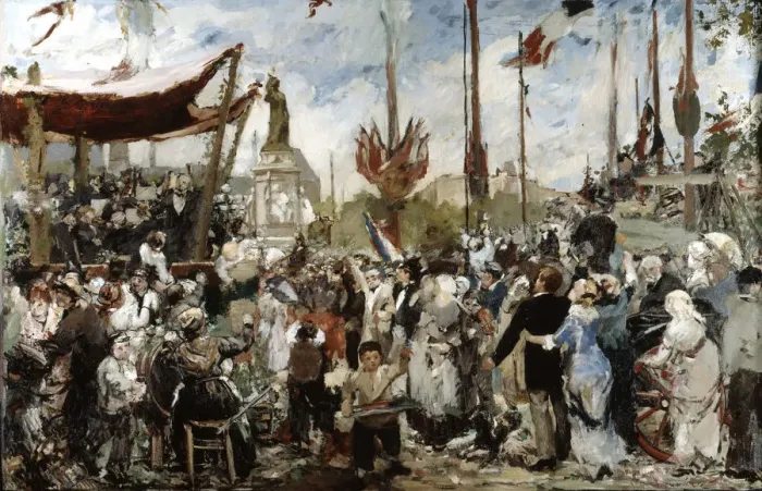 Framed Print : The 14th of July 1880, late19th / early 20th century. Artist: Alfred Roll Framed Print : The 14th of July 1880, late19th / early 20th century. Artist: Alfred Roll
