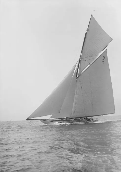 Framed Print : The 15-metre cutter Ostara sailing close-hauled, 1912. Creator: Kirk & Sons of Cowes Framed Print : The 15-metre cutter Ostara sailing close-hauled, 1912. Creator: Kirk & Sons of Cowes