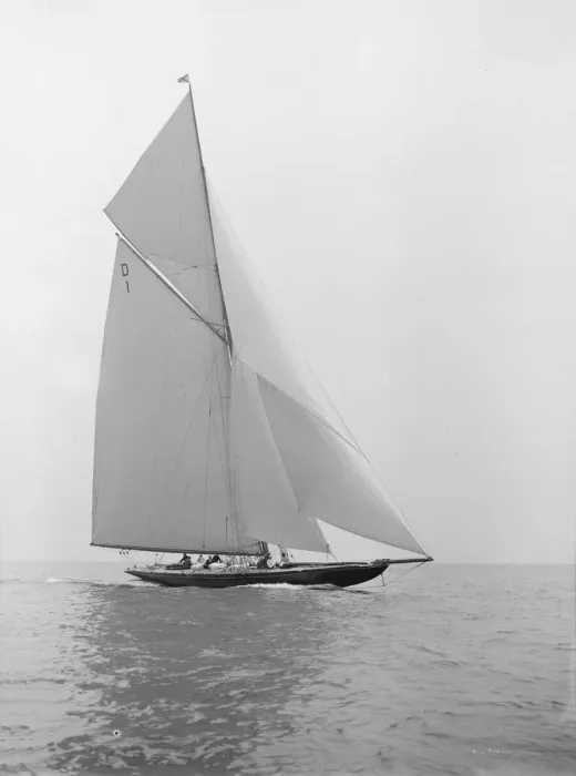 Framed Print : The 15 Metre sailing yacht Pamela sailing close-hauled, 1913. Creator: Kirk & Sons of Cowes Framed Print : The 15 Metre sailing yacht Pamela sailing close-hauled, 1913. Creator: Kirk & Sons of Cowes