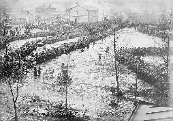 15000 Russian prisoners at Augustow, Feb 1915. Creator: Bain News Service