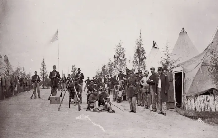 Framed Print : 153rd New York Infantry, ca. 1861. Creator: Unknown Framed Print : 153rd New York Infantry, ca. 1861. Creator: Unknown