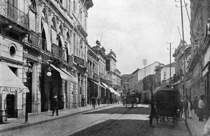 Framed Print : 15th November Road, Sao Paulo, Brazil, 1895. Artist: A Frisch Framed Print : 15th November Road, Sao Paulo, Brazil, 1895. Artist: A Frisch