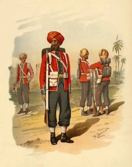 Framed Print : 15th Sikhs, 1890. Creator: Godfrey Douglas Giles Framed Print : 15th Sikhs, 1890. Creator: Godfrey Douglas Giles