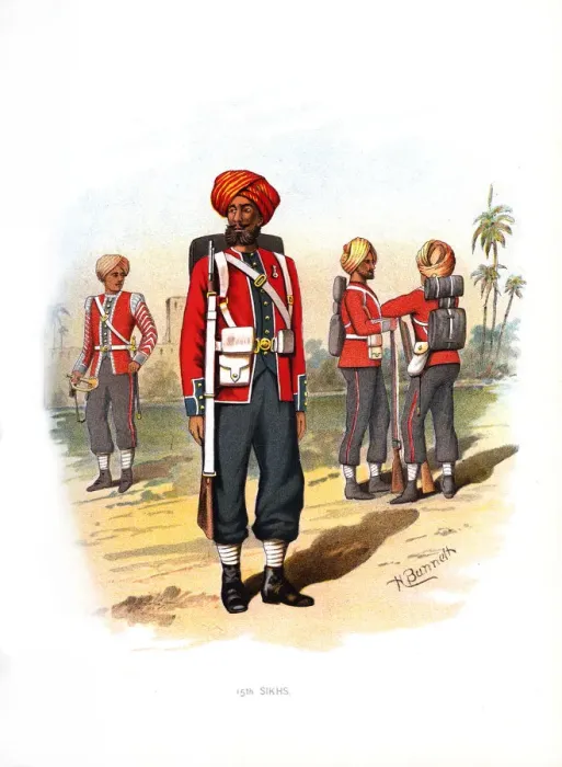 Framed Print : 15th Sikhs, c1890. Artist: H Bunnett Framed Print : 15th Sikhs, c1890. Artist: H Bunnett