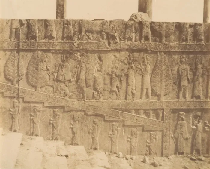 Framed Print : (16) [Apadana Hall Eastern Stairway, Persepolis, Fars], 1840s-60s