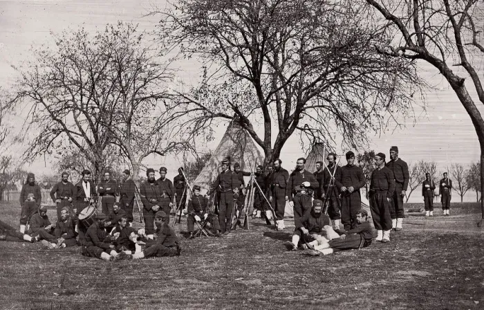 Framed Print : 164th New York Infantry, ca. 1861. Creator: Unknown Framed Print : 164th New York Infantry, ca. 1861. Creator: Unknown