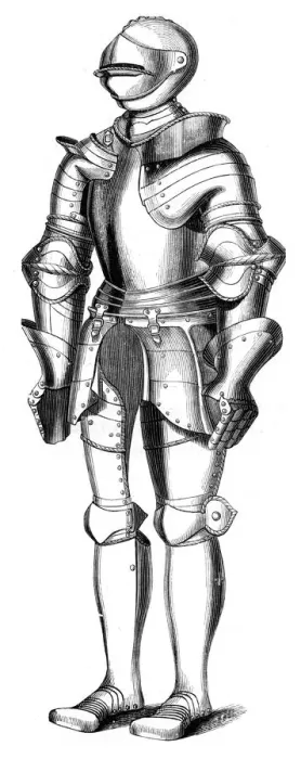 Framed Print : 16th century armour, 1849 Framed Print : 16th century armour, 1849