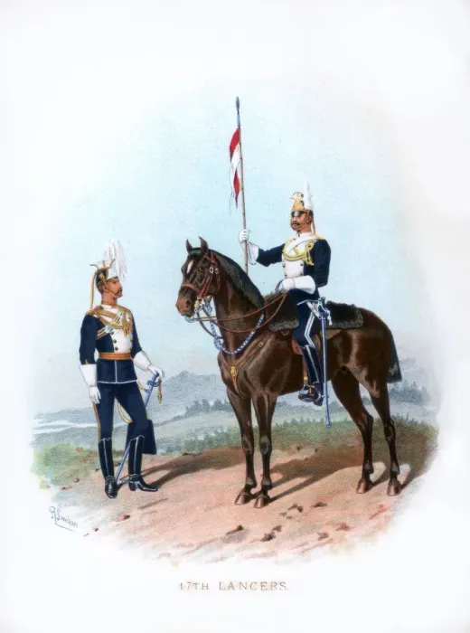 Framed Print : 17th Lancers, 1890. Artist: R Simkin Framed Print : 17th Lancers, 1890. Artist: R Simkin