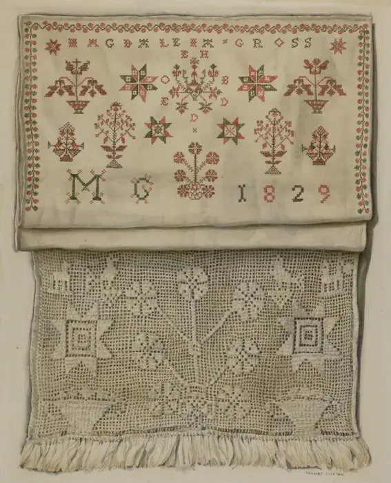 Framed Print : 1829 Show Towel, 1935 / 1942. Creator: Frances Lichten Framed Print : 1829 Show Towel, 1935 / 1942. Creator: Frances Lichten