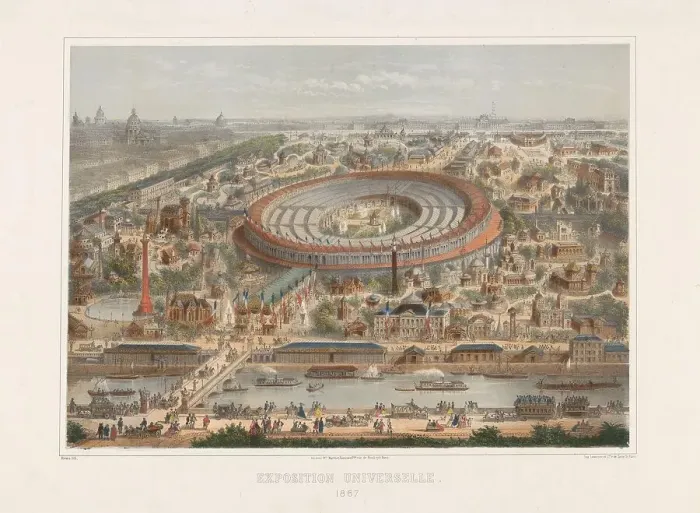 Framed Print : The 1867 Exposition Universelle in Paris (Exposition Universelle de 1867), 1867. Creator: Rivière, Charles (1848-1920) Framed Print : The 1867 Exposition Universelle in Paris (Exposition Universelle de 1867), 1867. Creator: Rivière, Charles (1848-1920)