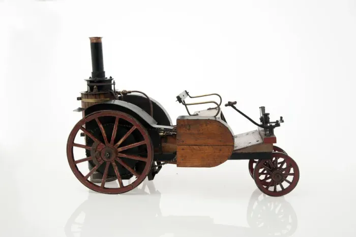 Framed Print : 1868 Knight Steam carriage scale model. Creator: Unknown Framed Print : 1868 Knight Steam carriage scale model. Creator: Unknown