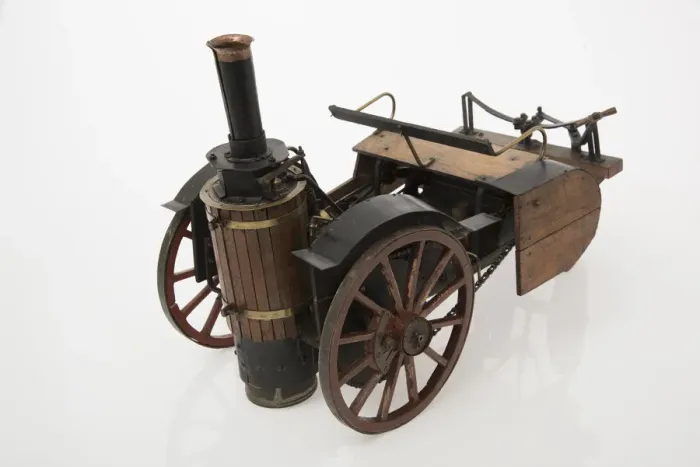 Framed Print : 1868 Knight Steam carriage scale model. Creator: Unknown Framed Print : 1868 Knight Steam carriage scale model. Creator: Unknown