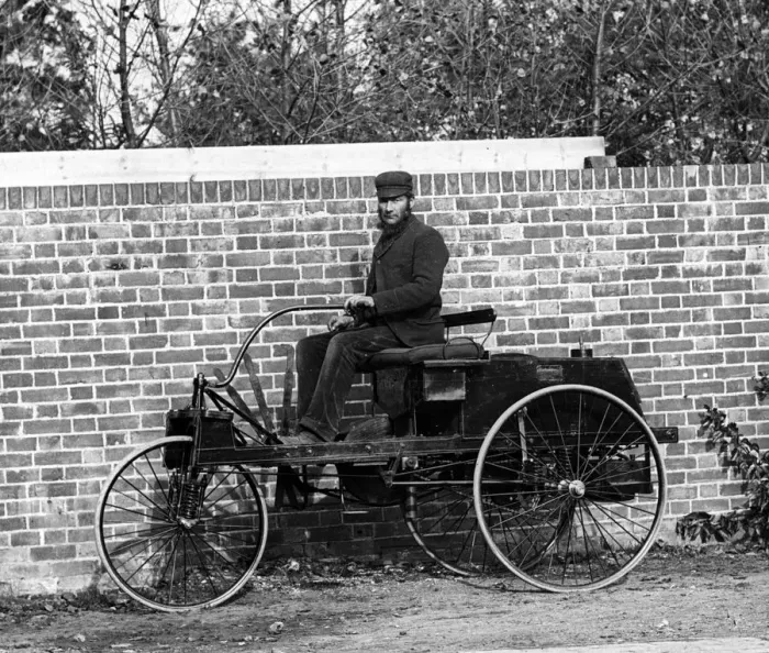 Framed Print : 1895 Knight 3 wheeler. Creator: Unknown Framed Print : 1895 Knight 3 wheeler. Creator: Unknown