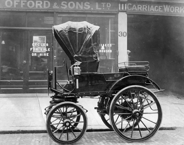 Framed Print : 1897 Headland electric dog cart. Creator: Unknown Framed Print : 1897 Headland electric dog cart. Creator: Unknown