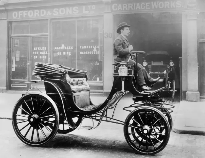 Framed Print : 1897 Krieger 9hp Offord body electric. Creator: Unknown Framed Print : 1897 Krieger 9hp Offord body electric. Creator: Unknown