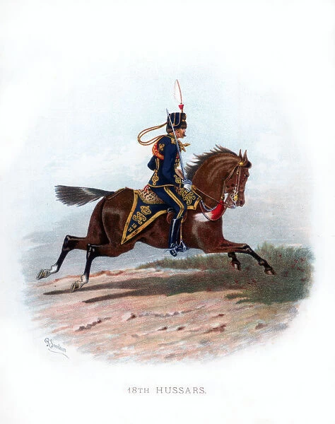 18th Hussars, 1890. Artist: R Simkin