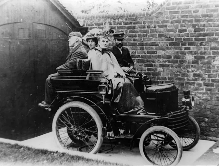 Framed Print : 1900 Belsize dog cart, sold as a Marshall. Creator: Unknown Framed Print : 1900 Belsize dog cart, sold as a Marshall. Creator: Unknown