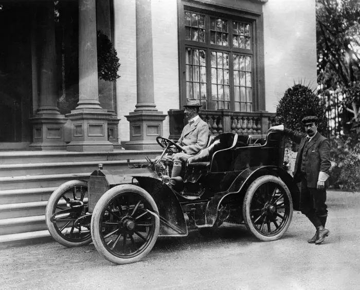 Framed Print : 1903 Mercedes 18-22 tonneau. Creator: Unknown Framed Print : 1903 Mercedes 18-22 tonneau. Creator: Unknown