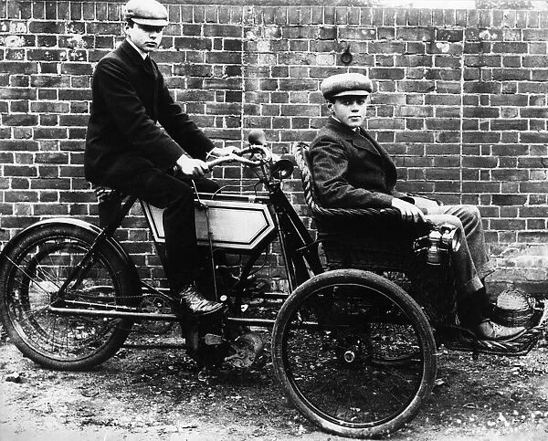 1904 Phoenix motor tricycle and forecar. Creator: Unknown