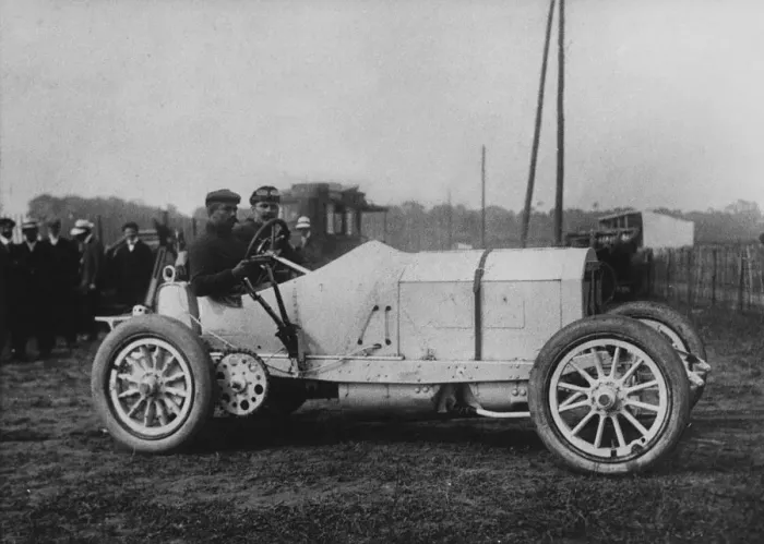 Framed Print : 1908 Mercedes, Lautenschlager winner of French Grand Prix. Creator: Unknown Framed Print : 1908 Mercedes, Lautenschlager winner of French Grand Prix. Creator: Unknown