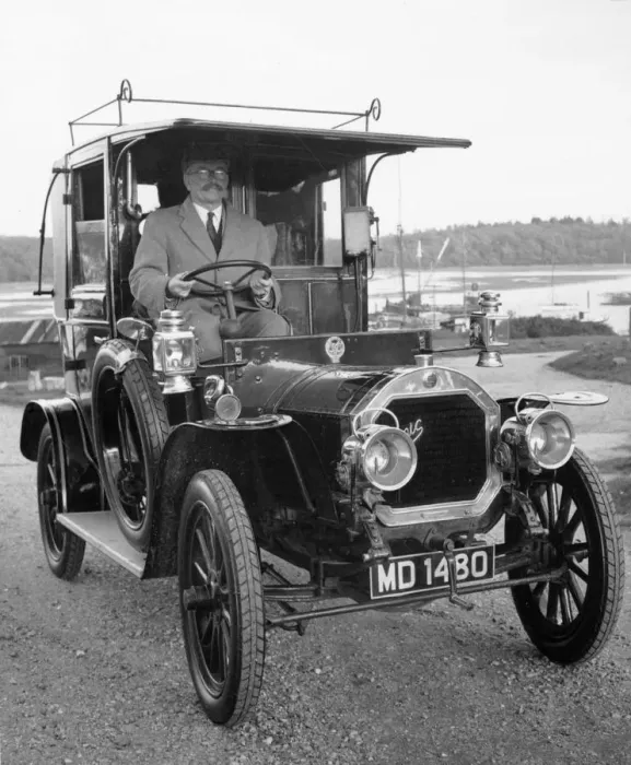 Framed Print : 1908 Unic taxi cab. Creator: Unknown