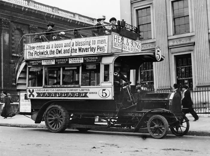 Framed Print : 1909 Milnes Daimler bus, (c1909?) Framed Print : 1909 Milnes Daimler bus, (c1909?)