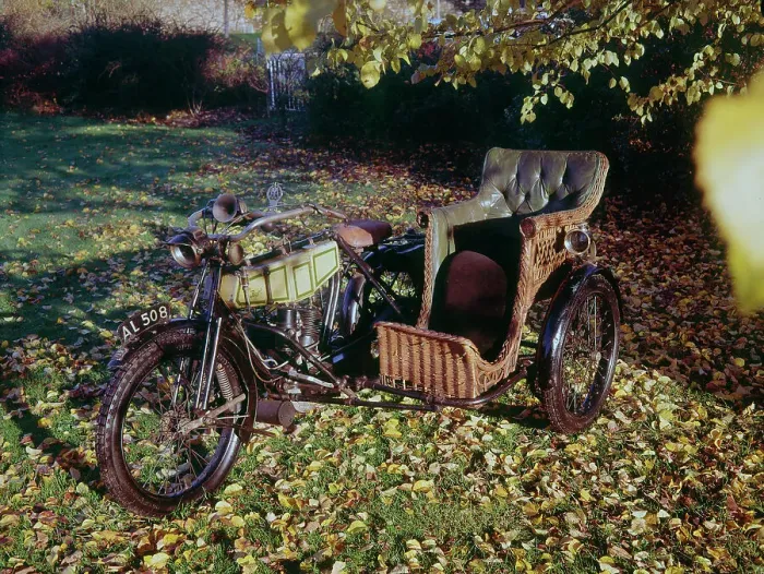 Framed Print : 1913 BAT motorcycle with wicker sidecar Framed Print : 1913 BAT motorcycle with wicker sidecar