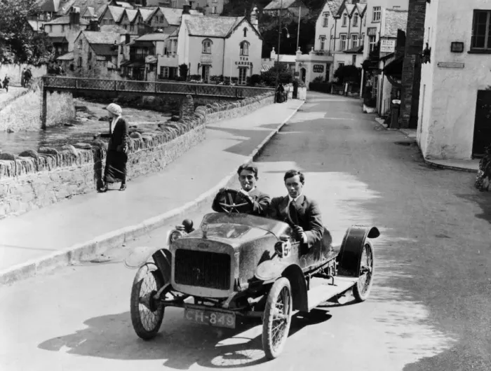 Framed Print : 1913 G. W. K. Cyclecar at Lynmouth, Devon. Creator: Unknown Framed Print : 1913 G. W. K. Cyclecar at Lynmouth, Devon. Creator: Unknown