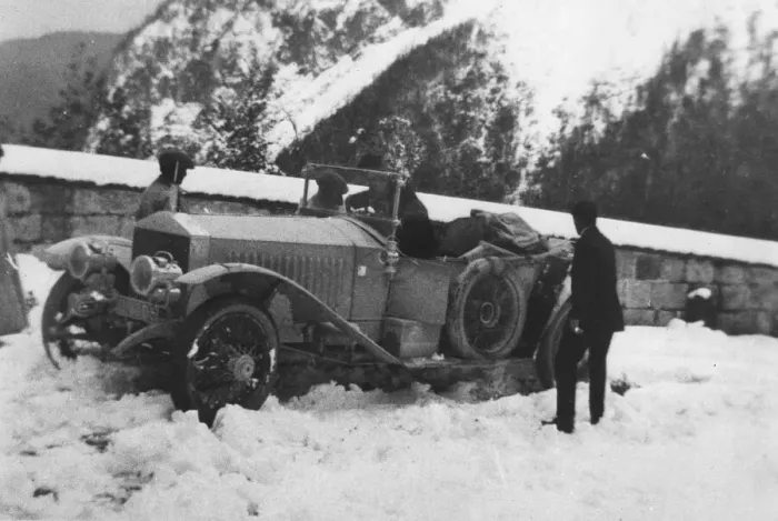 Framed Print : 1913 Rolls-Royce Alpine Eagle on Alpine trials. Creator: Unknown Framed Print : 1913 Rolls-Royce Alpine Eagle on Alpine trials. Creator: Unknown