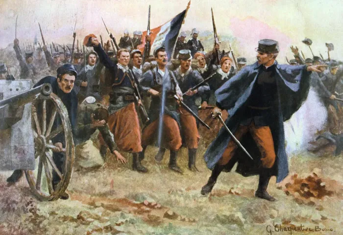 Framed Print : Those of 1914: Facing the Barbarians, France, 1914. Artist: Gaston Charpentier-Bosio Framed Print : Those of 1914: Facing the Barbarians, France, 1914. Artist: Gaston Charpentier-Bosio
