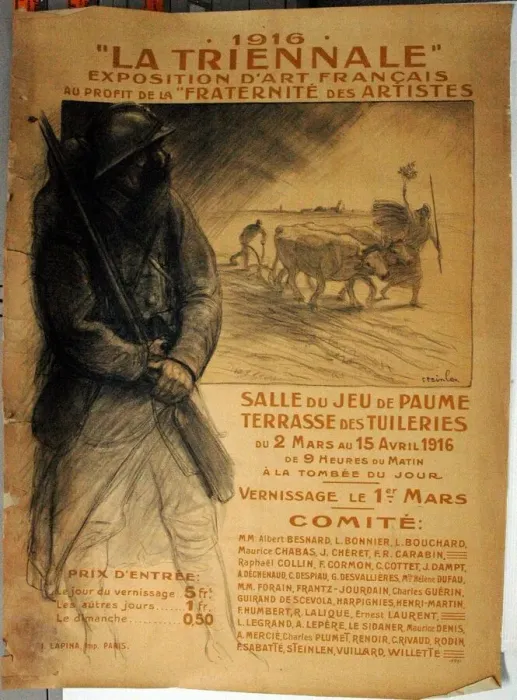 Framed Print : 1916 La Triennale, 1916. Creator: Theophile Alexandre Steinlen Framed Print : 1916 La Triennale, 1916. Creator: Theophile Alexandre Steinlen