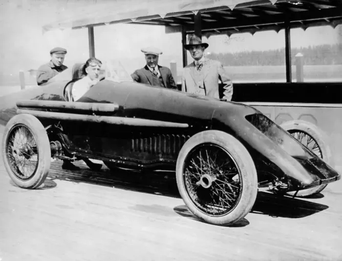 Framed Print : 1920 Duesenberg record car, driven by Jimmy Murphy, (c1920?) Framed Print : 1920 Duesenberg record car, driven by Jimmy Murphy, (c1920?)