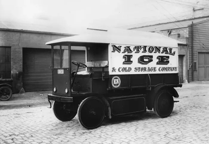 Framed Print : 1924 Walker electric van. Creator: Unknown Framed Print : 1924 Walker electric van. Creator: Unknown