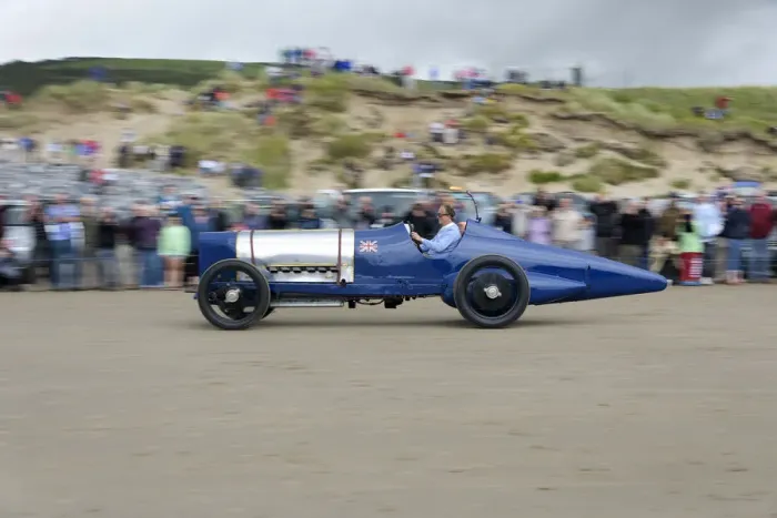 Framed Print : 1925 Sunbeam 350 hp driven by Don Wales at Pendine Sands 2015. Creator: Unknown Framed Print : 1925 Sunbeam 350 hp driven by Don Wales at Pendine Sands 2015. Creator: Unknown