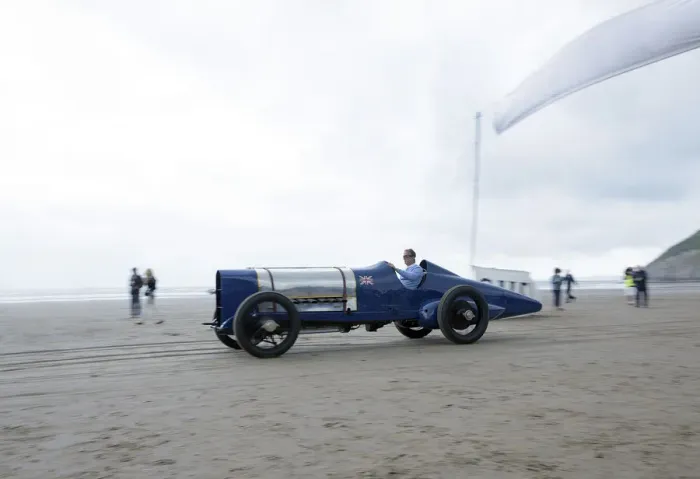 Framed Print : 1925 Sunbeam 350 hp driven by Don Wales at Pendine Sands 2015. Creator: Unknown Framed Print : 1925 Sunbeam 350 hp driven by Don Wales at Pendine Sands 2015. Creator: Unknown