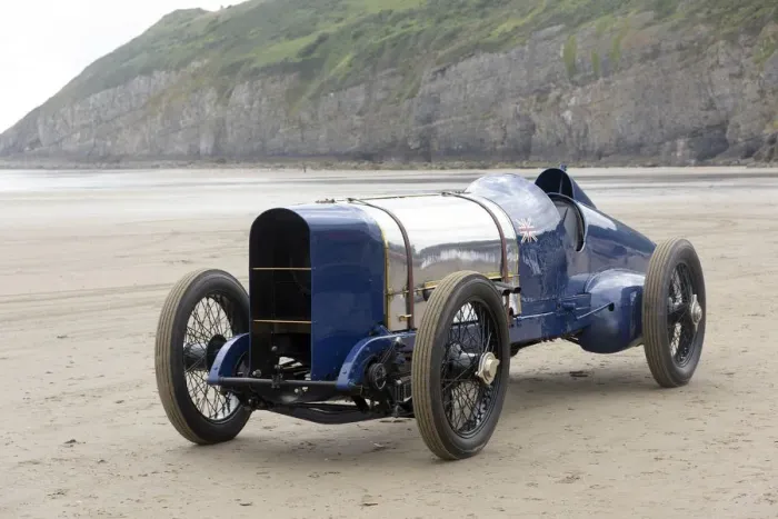 Framed Print : 1925 Sunbeam 350 hp driven by Don Wales at Pendine Sands 2015. Creator: Unknown Framed Print : 1925 Sunbeam 350 hp driven by Don Wales at Pendine Sands 2015. Creator: Unknown