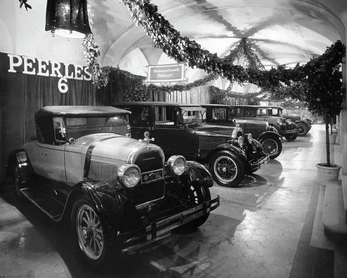 Framed Print : 1926 Peerless cars on display at Motor show Framed Print : 1926 Peerless cars on display at Motor show