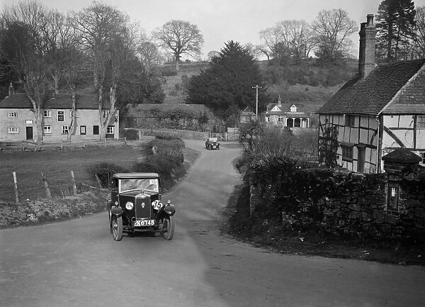 1929 1089 cc Riley competing in the JCC Inter-Centre Rally, Sutton, Surrey, 1932
